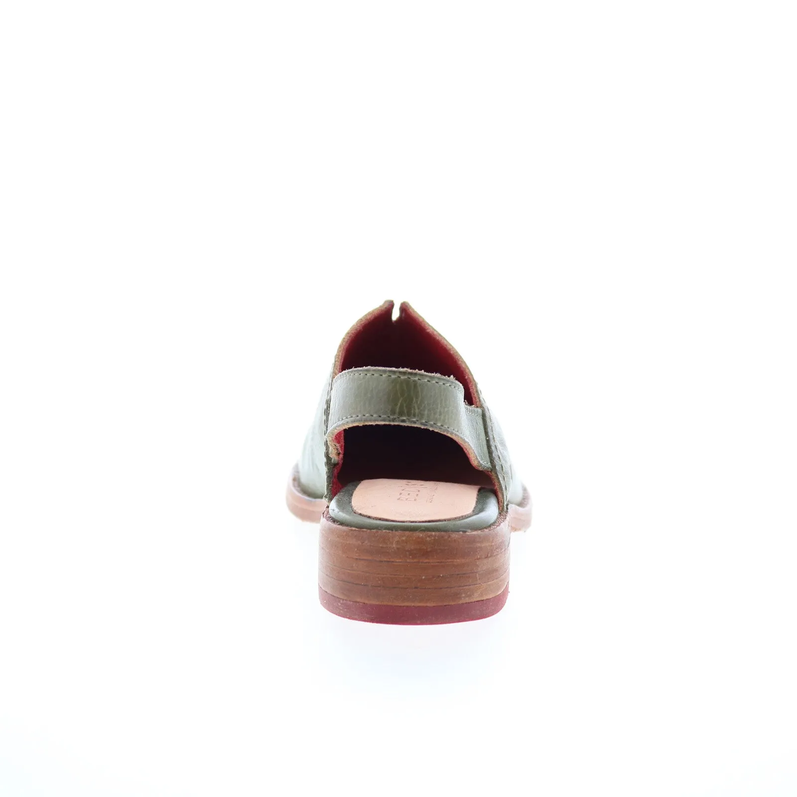 Bed Stu Zaria F319013 Womens Green Leather Mule Flats Shoes
