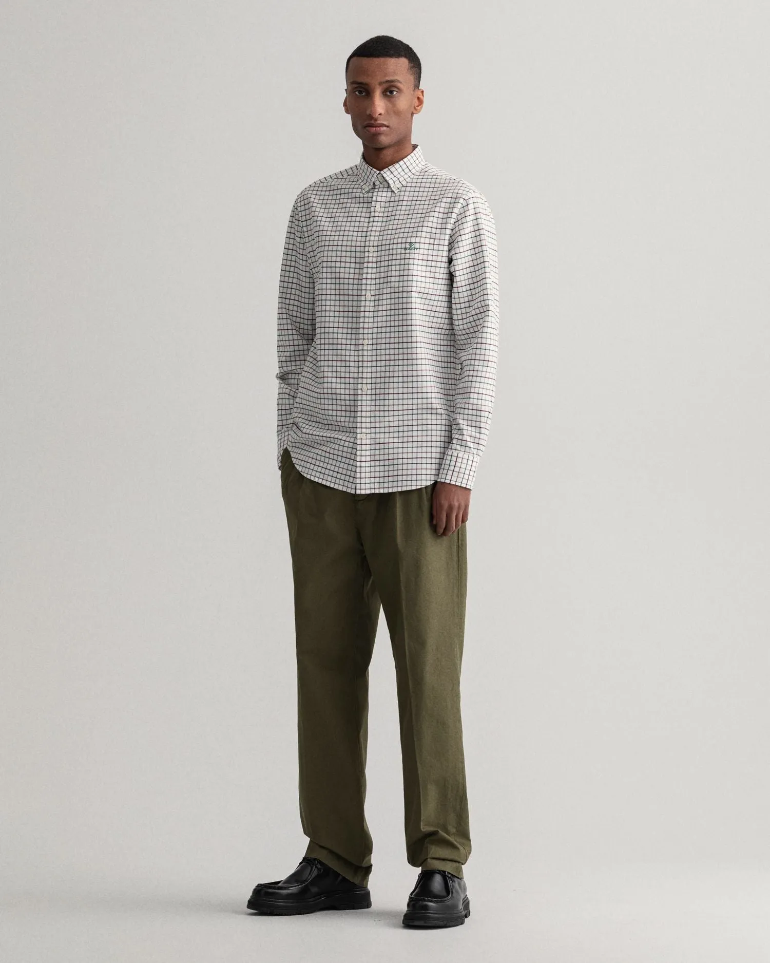Beefy Oxford Check - Cabernet Red