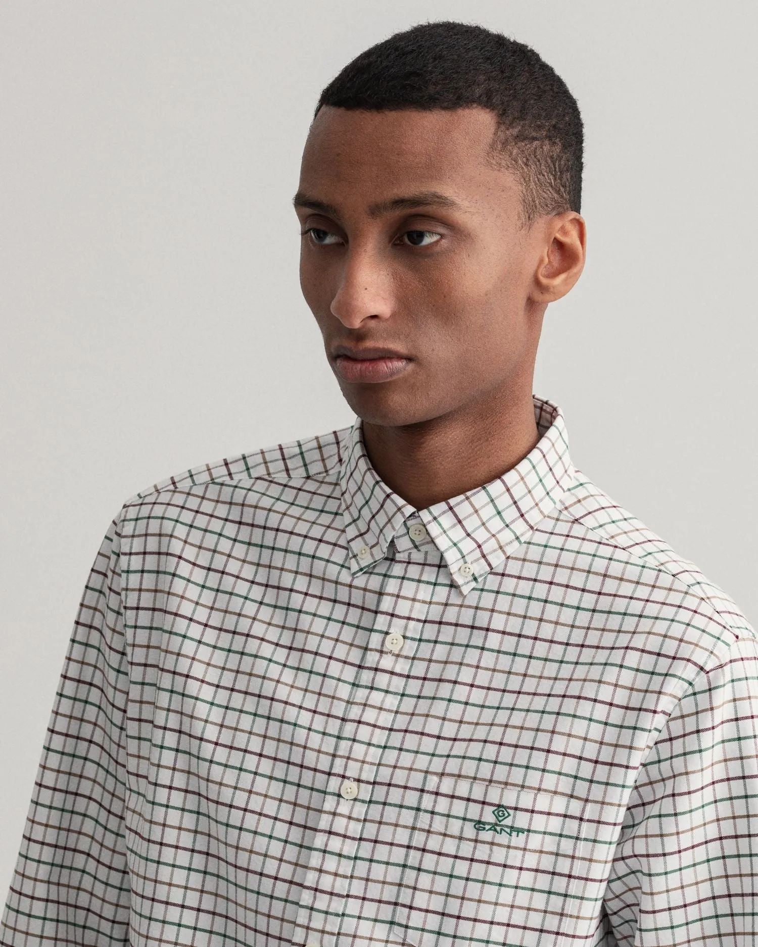 Beefy Oxford Check - Cabernet Red