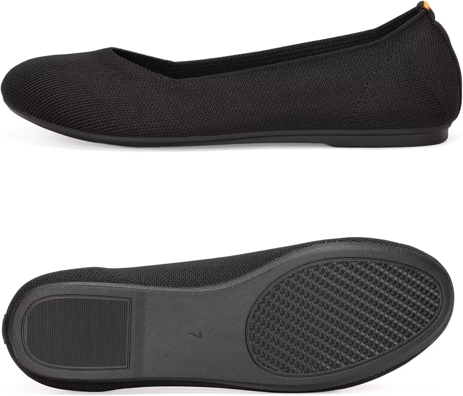 BEJINASH Ballet Flats for Women Soft Slip On Flat Shoes Knit Round Toe Work Flat Mesh Woman Walking Shoes Comfortable Casual