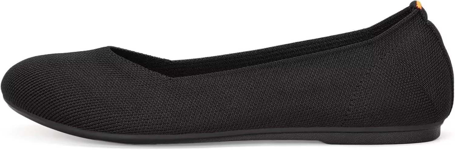 BEJINASH Ballet Flats for Women Soft Slip On Flat Shoes Knit Round Toe Work Flat Mesh Woman Walking Shoes Comfortable Casual