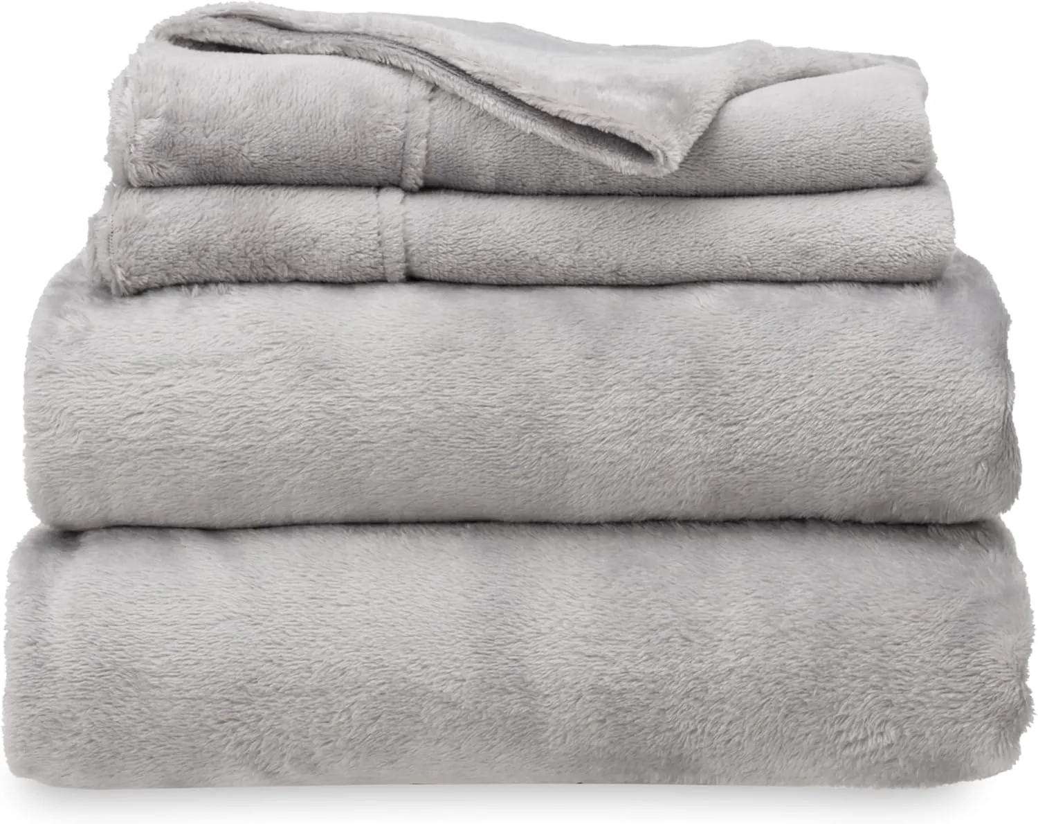 Berkshire Blanket Classic VelvetLoft® Warm Sheet Set, Queen Size Sheet Set, 4 Piece Velvety Soft Heavyweight Flannel Bedding with Deep Pockcets (Queen)