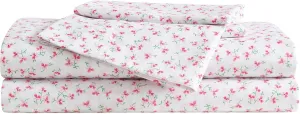 Betsey Johnson - King Bed Sheets, Super Soft & Lightweight Bedding with Matching Pillowcases, Fade & Wrinkle Resistant (Ballet Floral Pink, King)
