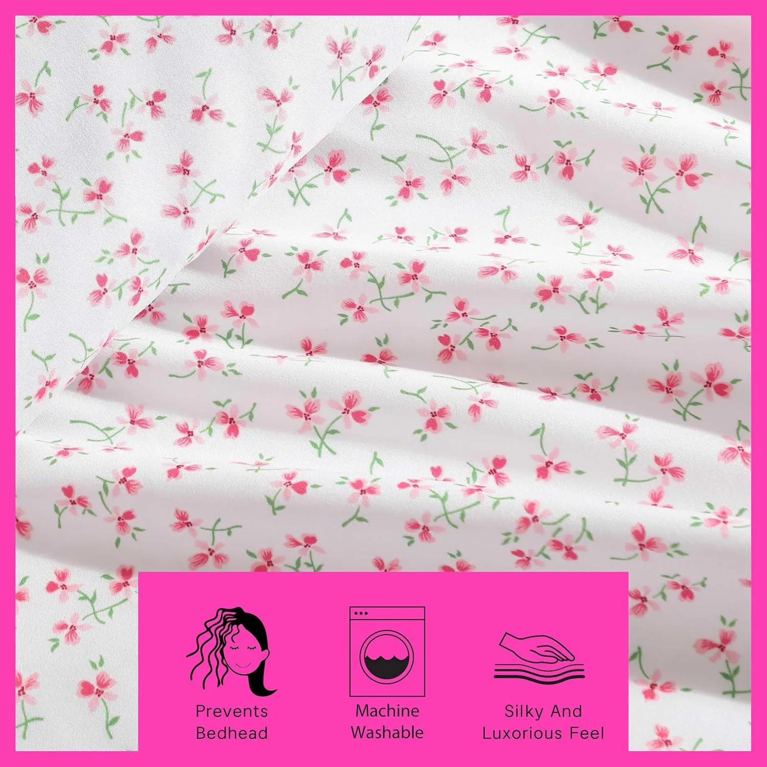 Betsey Johnson - King Bed Sheets, Super Soft & Lightweight Bedding with Matching Pillowcases, Fade & Wrinkle Resistant (Ballet Floral Pink, King)