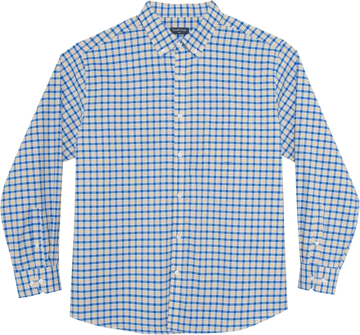 Big and Tall Oxford Dress Shirt for Men Button Down Shirts Long Sleeve Casual Shirt from XXL(T) to 6XL(T)