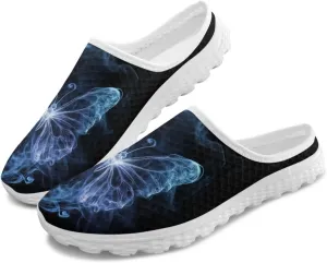 Binienty Women's Arch Support Round Toe Garden Clogs Slip On Breathable Mule Sneakers Wide Width Homen Slippers for Indoor Outdoor