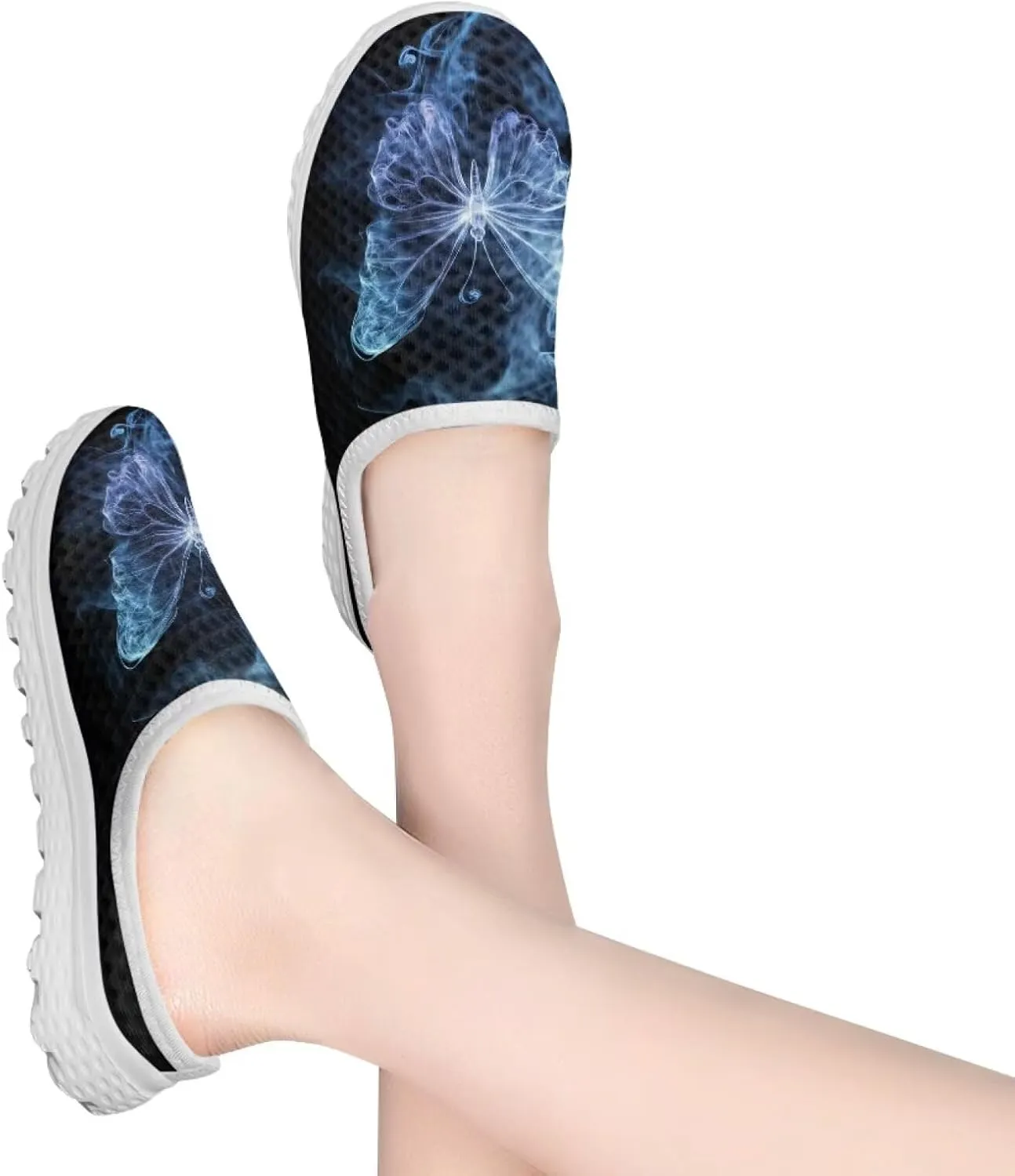 Binienty Women's Arch Support Round Toe Garden Clogs Slip On Breathable Mule Sneakers Wide Width Homen Slippers for Indoor Outdoor