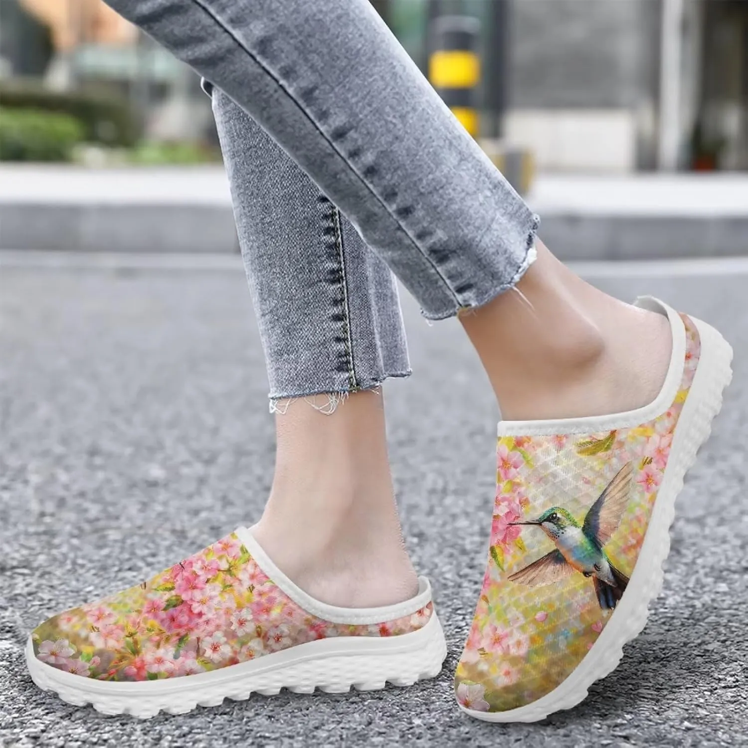 Binienty Womens Mule Shoes Slip on Mesh Garden Clogs Fashion Four Seasons Walking Shoe Outdoor Footwear