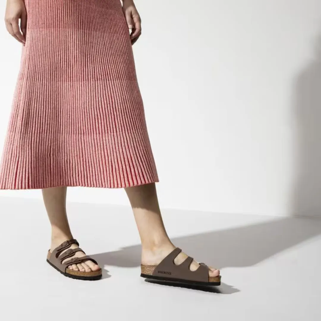BIRKENSTOCK Florida Soft Footbed Sandal - Birkibuc Mocha