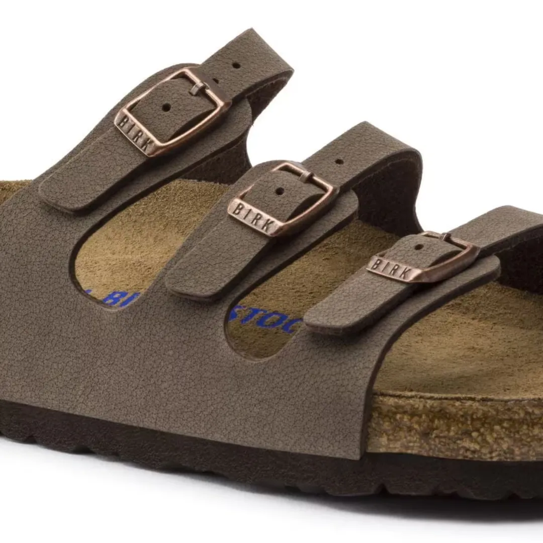 BIRKENSTOCK Florida Soft Footbed Sandal - Birkibuc Mocha