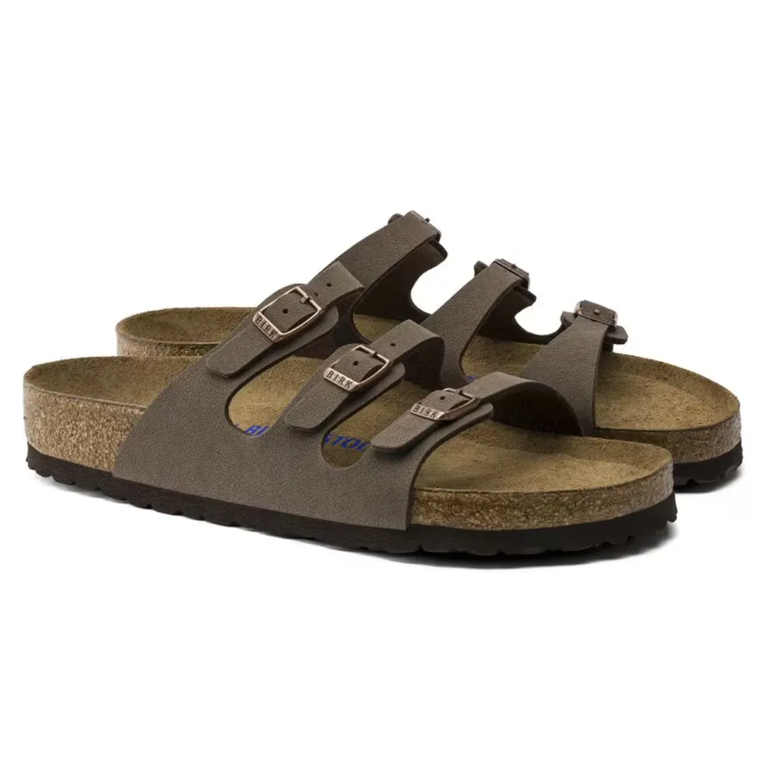 BIRKENSTOCK Florida Soft Footbed Sandal - Birkibuc Mocha