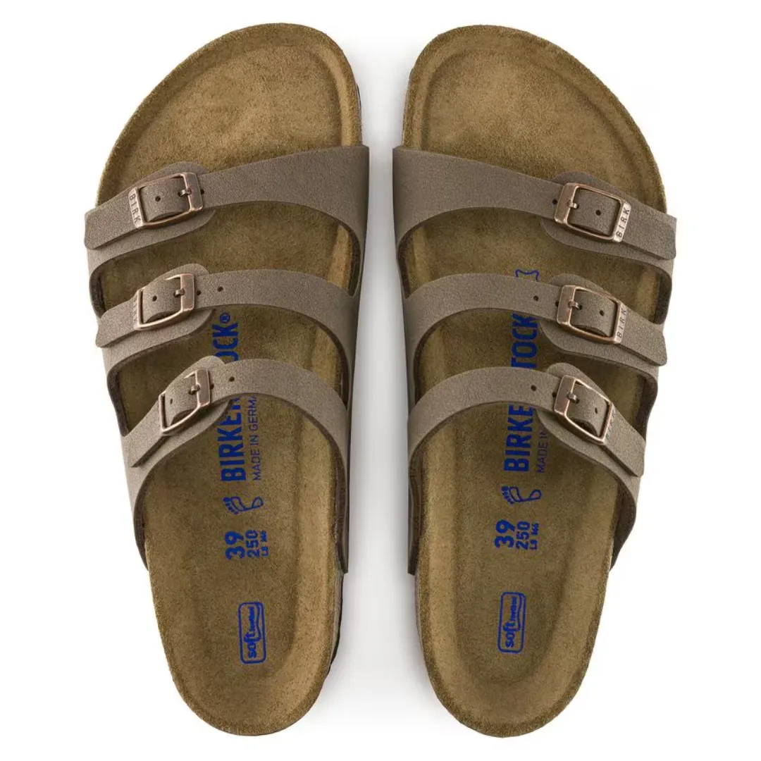 BIRKENSTOCK Florida Soft Footbed Sandal - Birkibuc Mocha