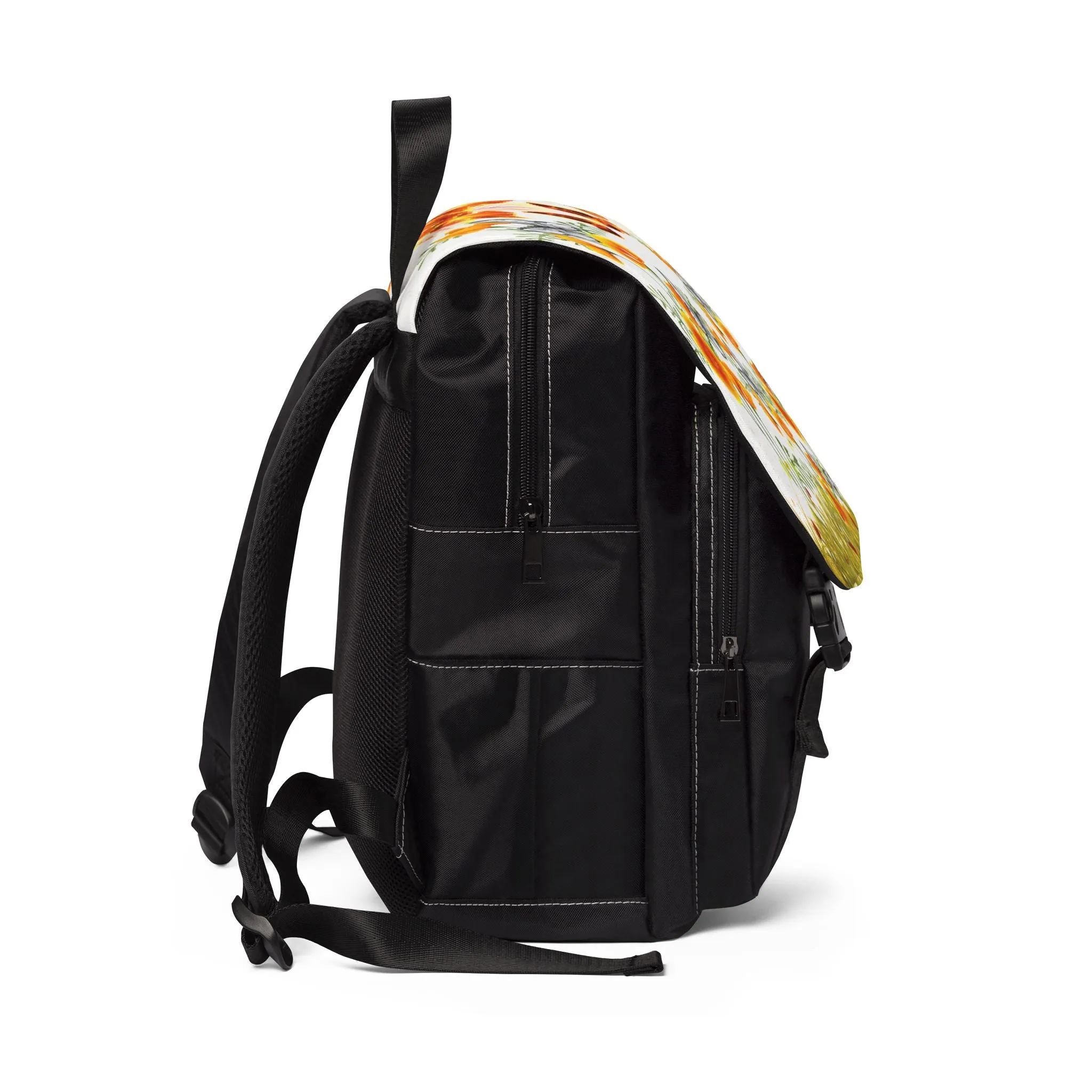 blooms Versatile product line Casual Shoulder Unisex Popular choice Orange Backpack