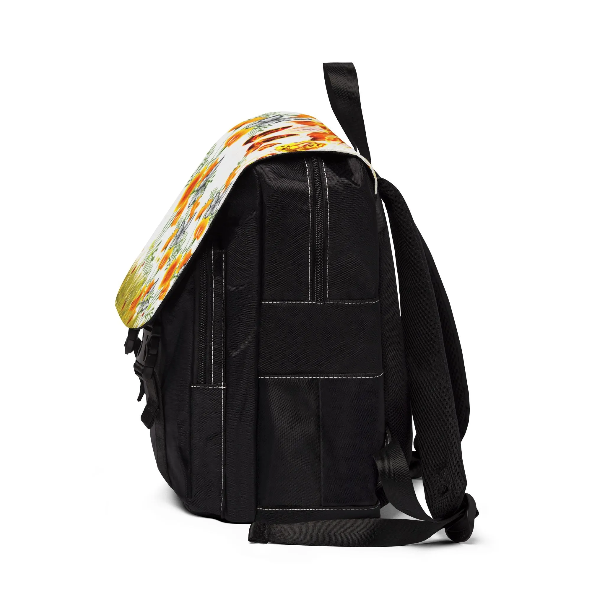 blooms Versatile product line Casual Shoulder Unisex Popular choice Orange Backpack