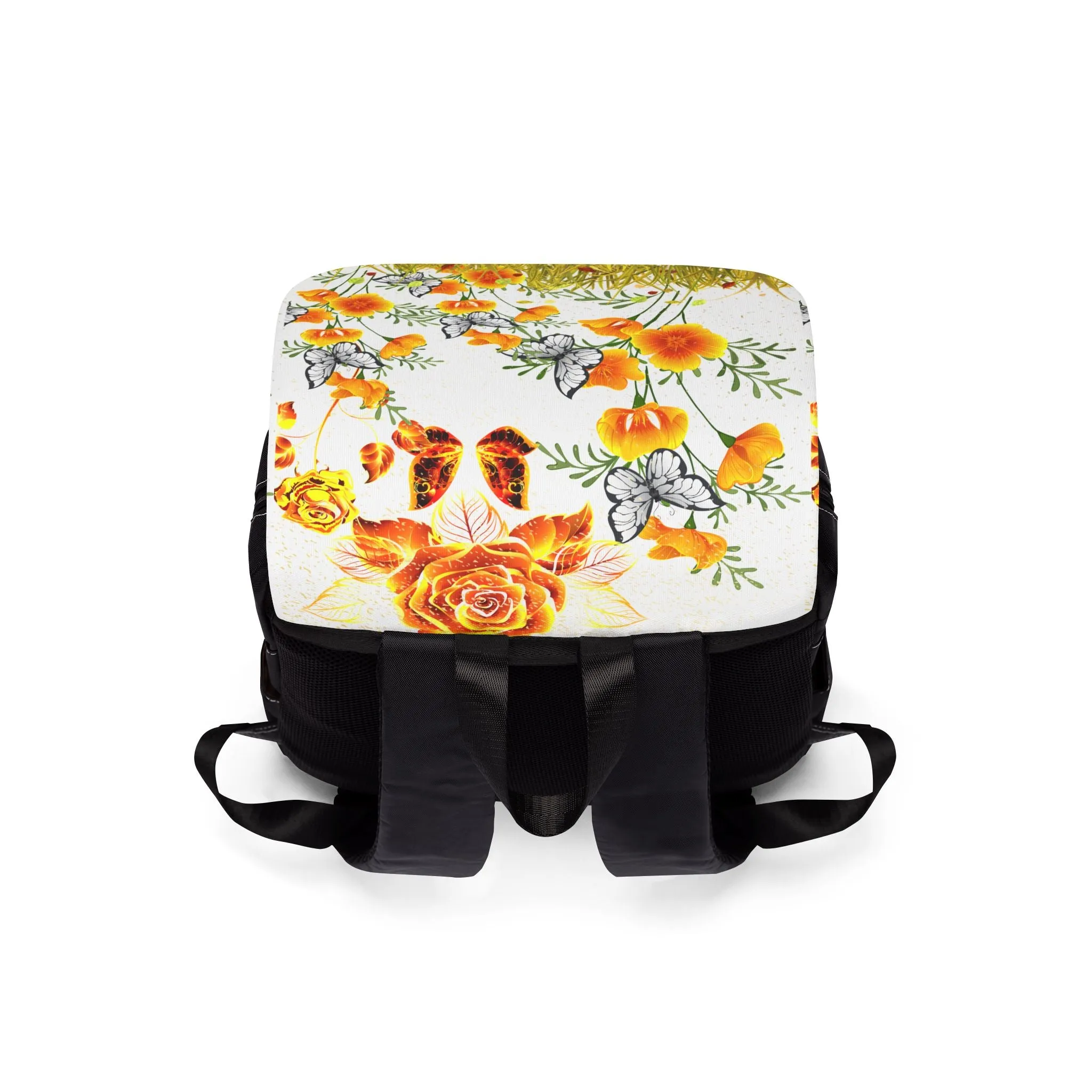 blooms Versatile product line Casual Shoulder Unisex Popular choice Orange Backpack