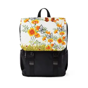 blooms Versatile product line Casual Shoulder Unisex Popular choice Orange Backpack