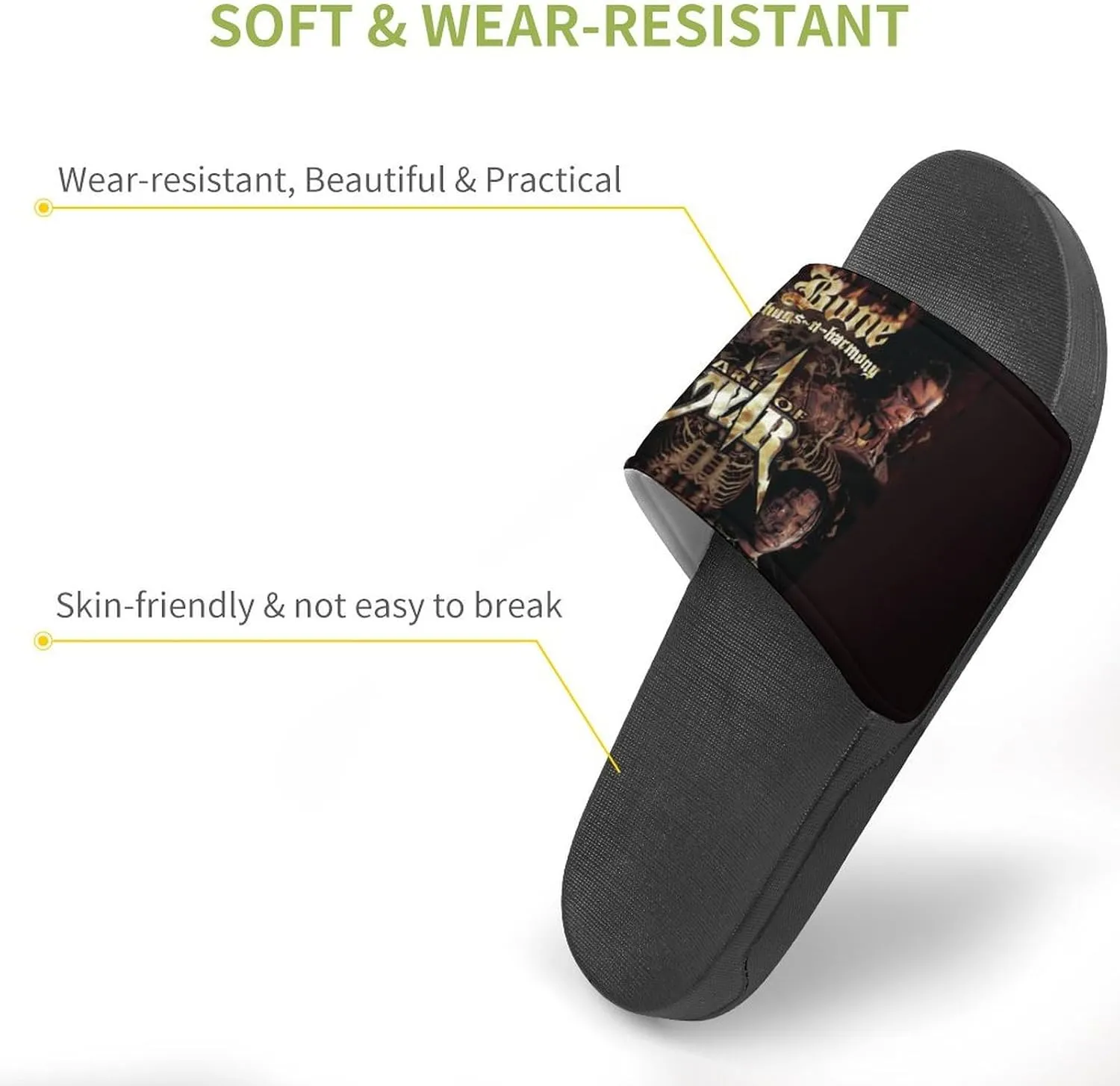 Bone Band Thugs Music N Rap Harmony PVC Home Slippers Womens Men Slipper Non Slip Lightweight Open Toe House Breathable Shoes Quick Drying Sandal