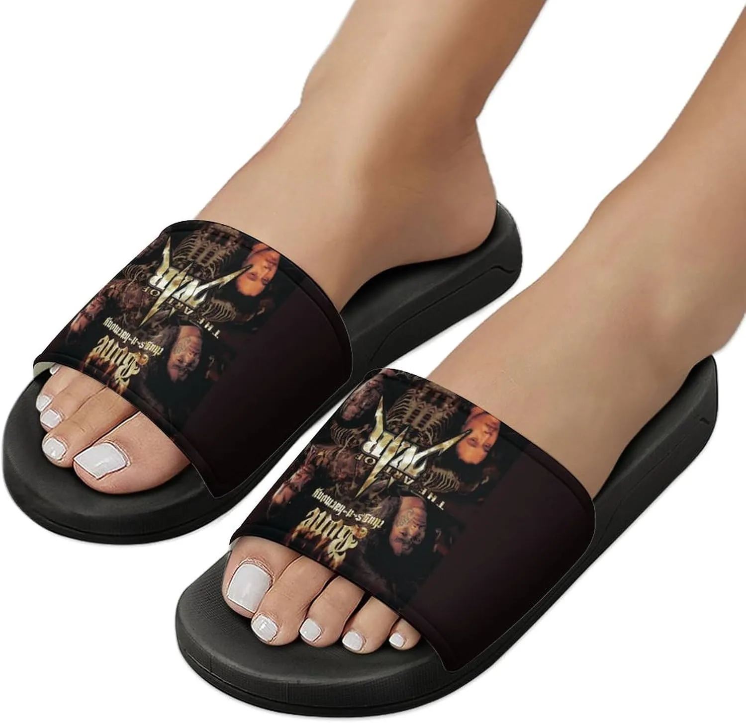 Bone Band Thugs Music N Rap Harmony PVC Home Slippers Womens Men Slipper Non Slip Lightweight Open Toe House Breathable Shoes Quick Drying Sandal