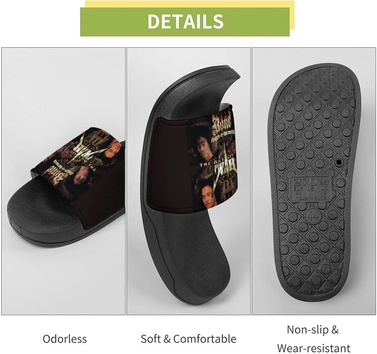 Bone Band Thugs Music N Rap Harmony PVC Home Slippers Womens Men Slipper Non Slip Lightweight Open Toe House Breathable Shoes Quick Drying Sandal