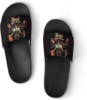 Bone Band Thugs Music N Rap Harmony PVC Home Slippers Womens Men Slipper Non Slip Lightweight Open Toe House Breathable Shoes Quick Drying Sandal