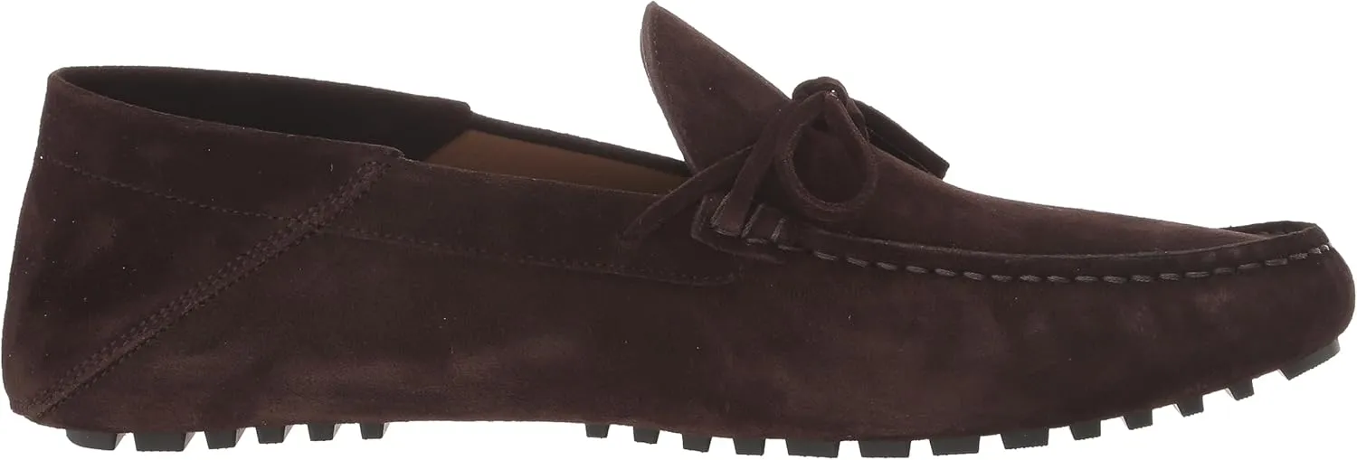 BOSS Women's Suede Slip-on Moccasins with Top Bow Detail Loafer Flat