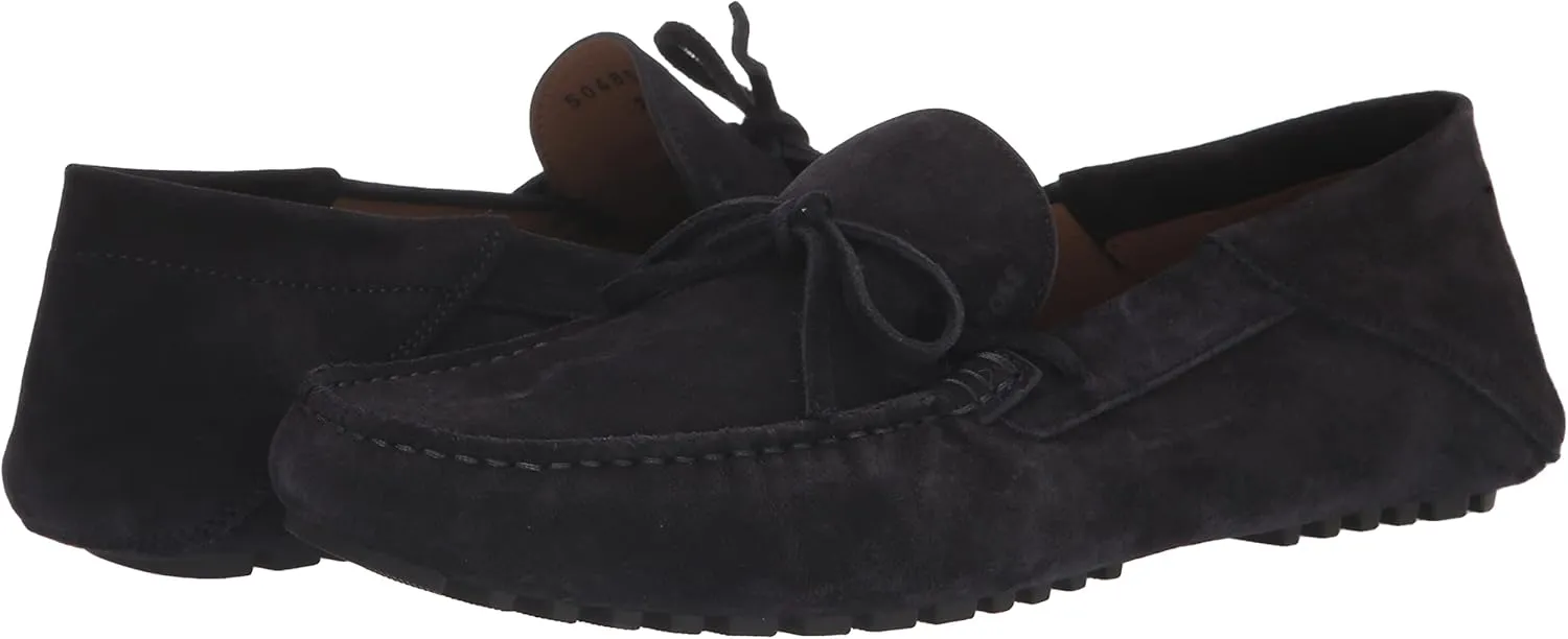 BOSS Women's Suede Slip-on Moccasins with Top Bow Detail Loafer Flat
