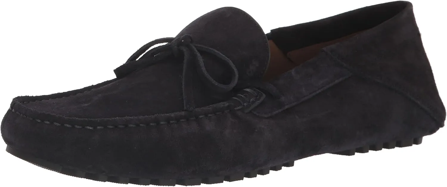 BOSS Women's Suede Slip-on Moccasins with Top Bow Detail Loafer Flat