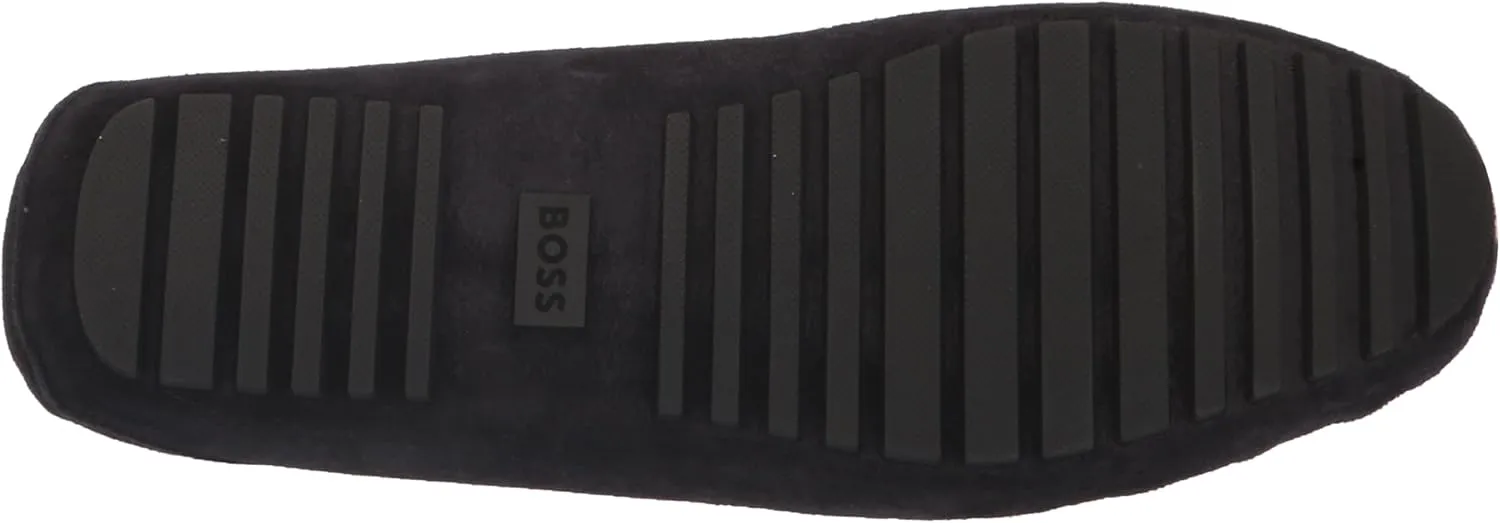 BOSS Women's Suede Slip-on Moccasins with Top Bow Detail Loafer Flat