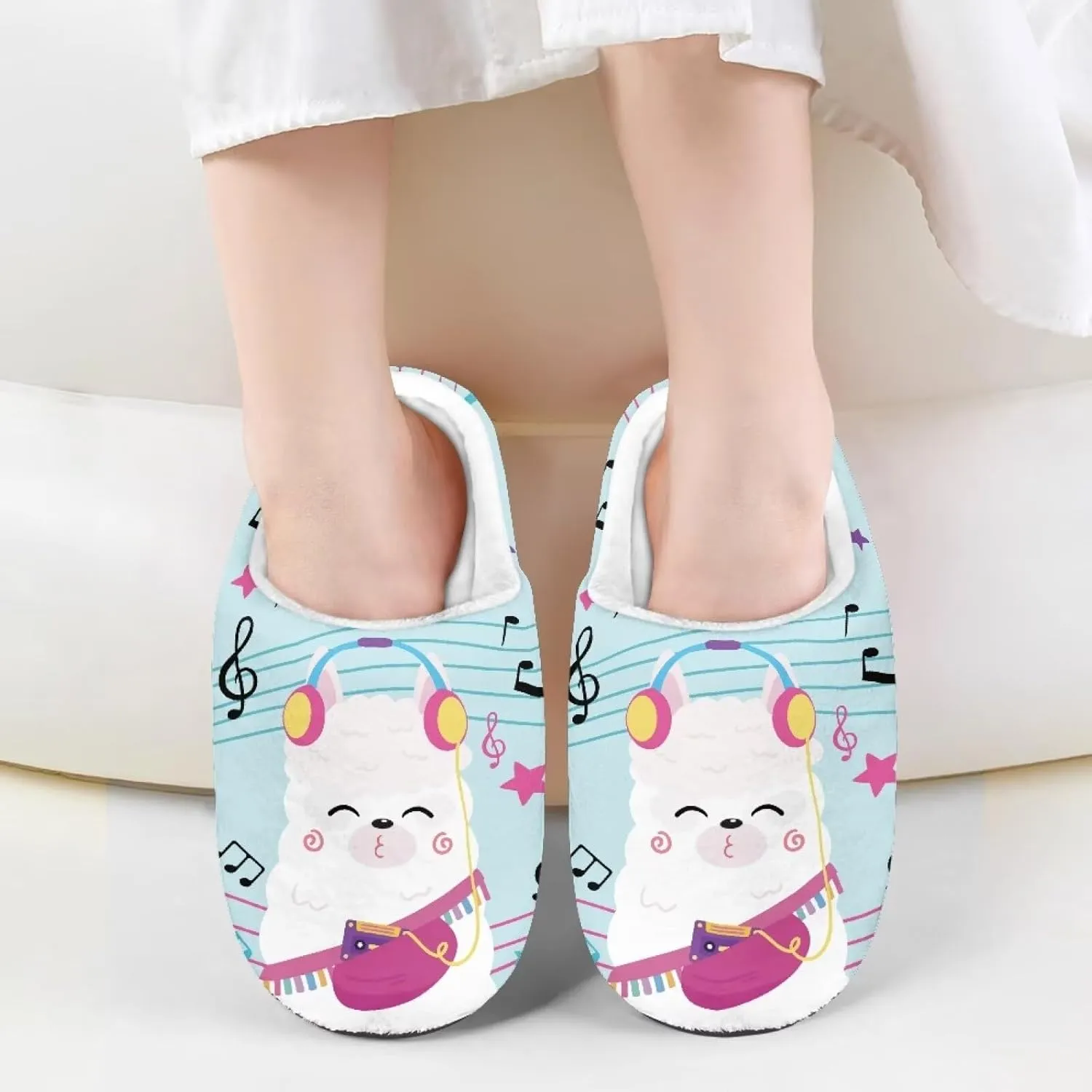 Boys Girls House Slippers Kids Animal Winter Slippers Soft Plush Warm Slippers Indoor Non Slip Fuzzy Flat Shoes Size 9-15