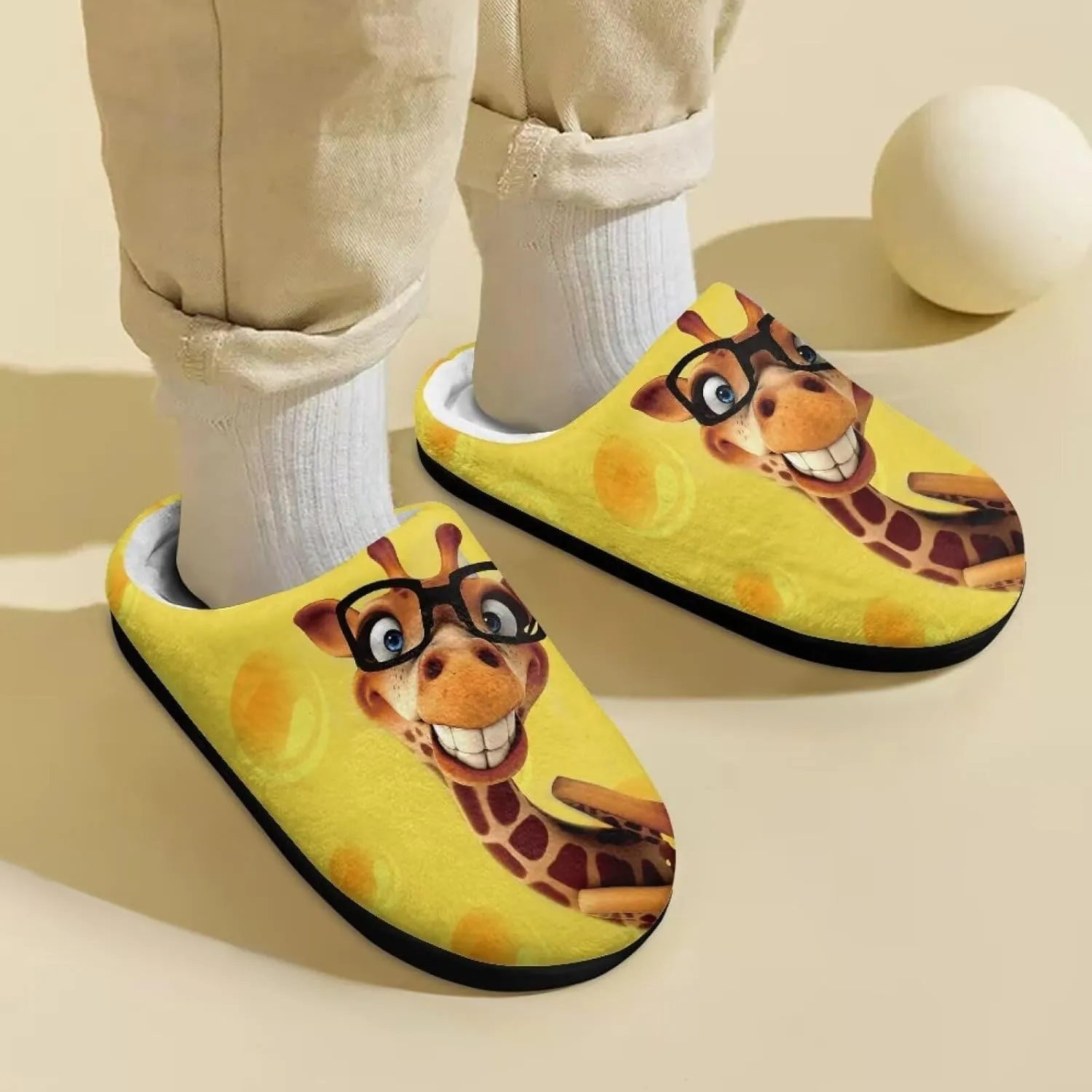 Boys Girls House Slippers Kids Animal Winter Slippers Soft Plush Warm Slippers Indoor Non Slip Fuzzy Flat Shoes Size 9-15