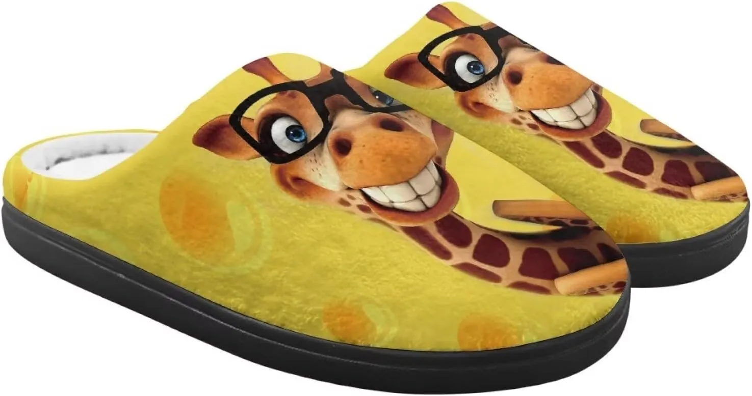 Boys Girls House Slippers Kids Animal Winter Slippers Soft Plush Warm Slippers Indoor Non Slip Fuzzy Flat Shoes Size 9-15