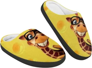 Boys Girls House Slippers Kids Animal Winter Slippers Soft Plush Warm Slippers Indoor Non Slip Fuzzy Flat Shoes Size 9-15