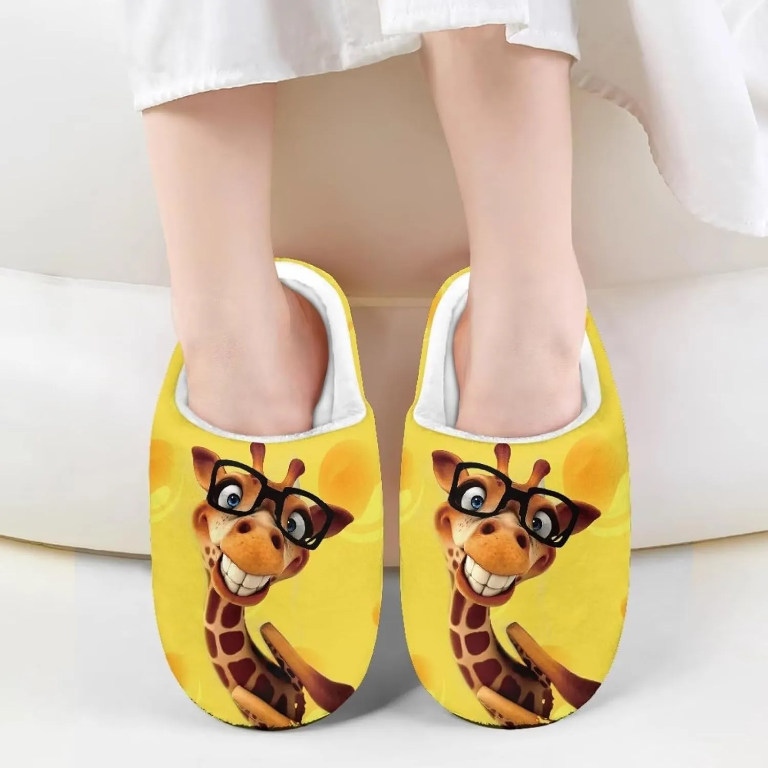 Boys Girls House Slippers Kids Animal Winter Slippers Soft Plush Warm Slippers Indoor Non Slip Fuzzy Flat Shoes Size 9-15
