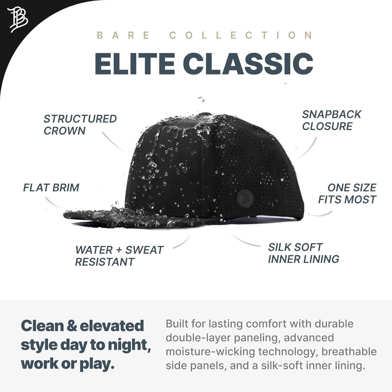 Branded Bills Florida Stealth Elite Flat, Lightweight, Comfortable Baseball Cap