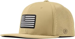 Branded Bills Vintage Old Glory PVC Elite Classic Hat, Fits 7-7.5, with Flat Bill, Performance Paneling, Adjustable Snapback