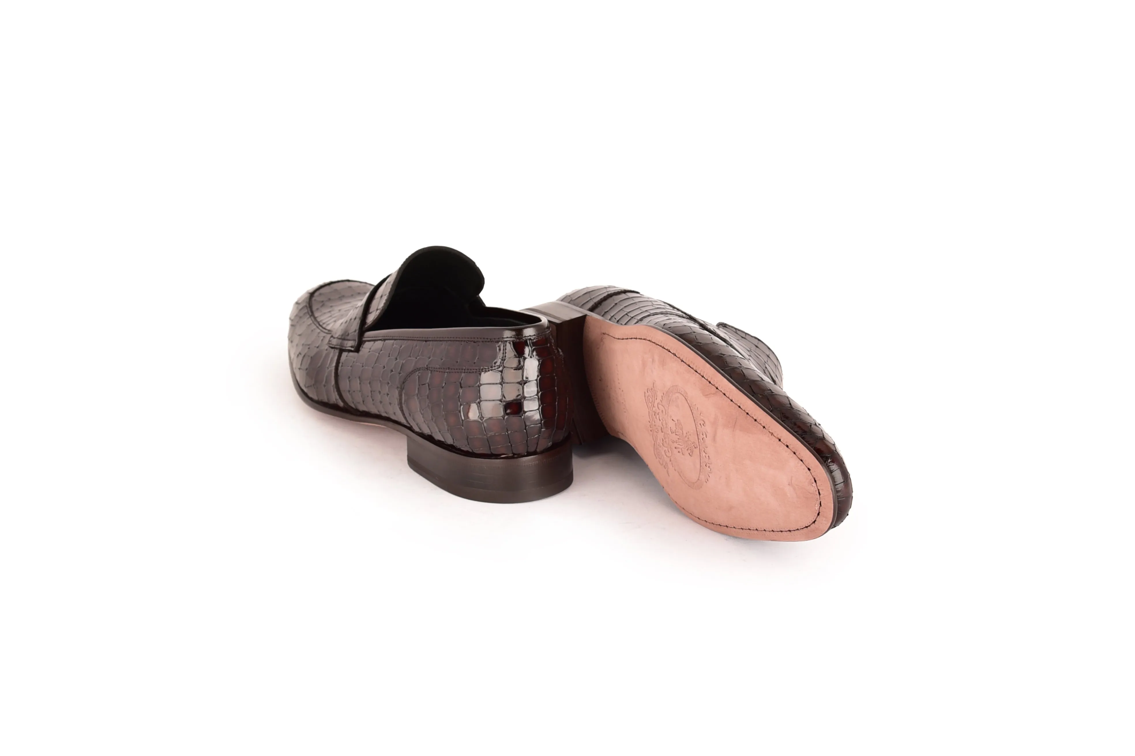 C01701- 3470c Croco leather- Brown
