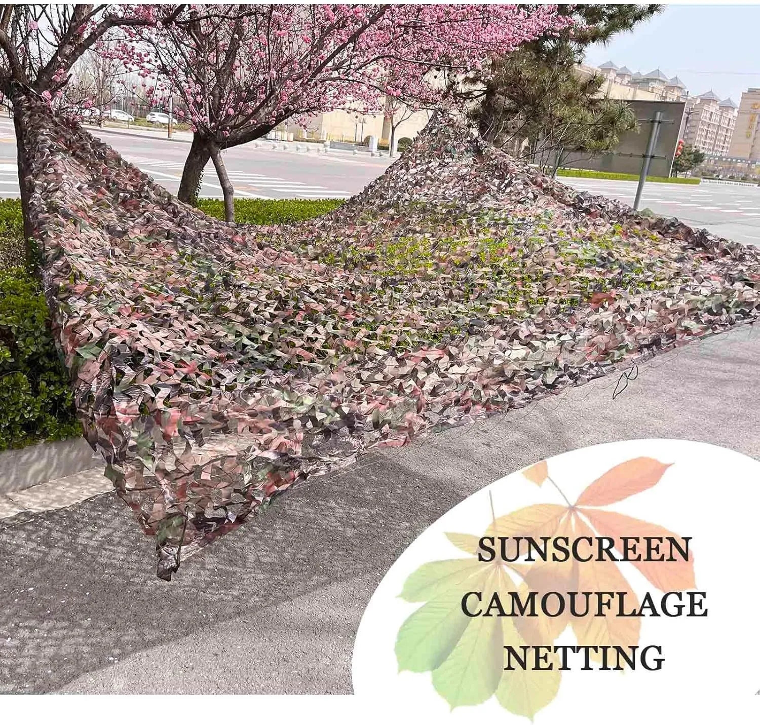 Camouflage Netting 2x3m 3x4m 4x5m 5x6m 6x8m, Hunting Camo Net, Sunscreen Camouflage Shade Net for Military/Garden/Patio, Privacy Mesh,cp-2x2m/6.6 * 6.6ft