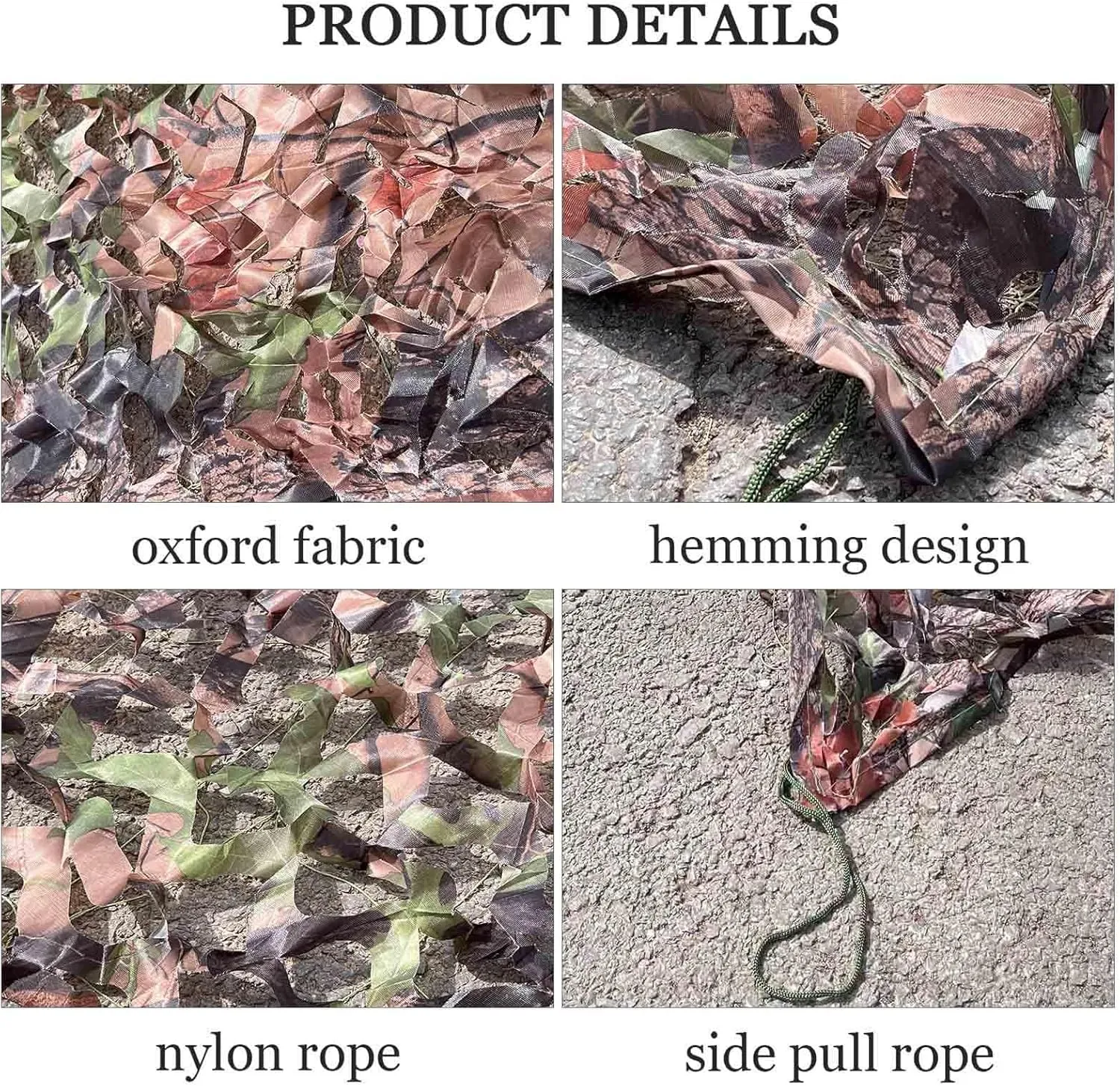 Camouflage Netting 2x3m 3x4m 4x5m 5x6m 6x8m, Hunting Camo Net, Sunscreen Camouflage Shade Net for Military/Garden/Patio, Privacy Mesh,cp-2x2m/6.6 * 6.6ft