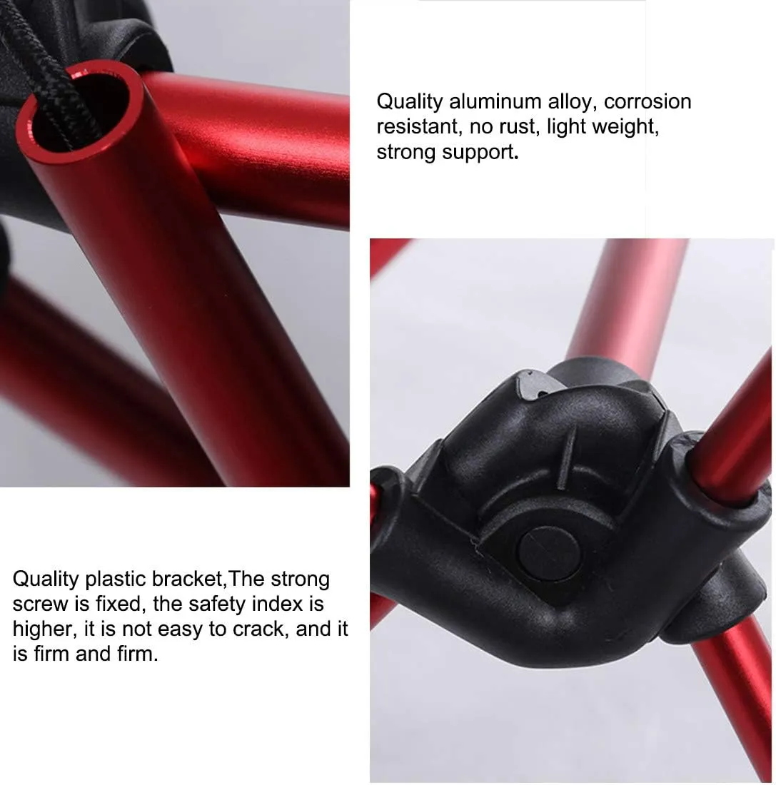 Camping Accessory Outdoor Portable Folding Camping Chair Light Fishing Beach Chair Aviation Aluminum Alloy Backrest Recliner (Color : Red)