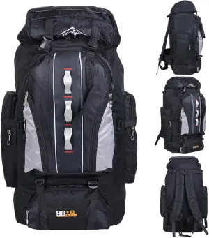 Camping Backpack, 100L Tear and Water-Resistant Hiking Backpack, Multi-Pocket Camping Rucksack with Zipper, Camping Bag for Men and Women Travel Outdoor, Hiking Backpack