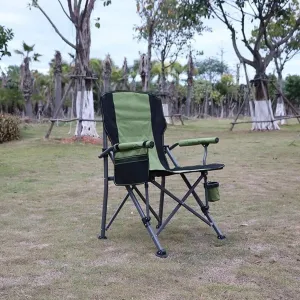 Camping Chair, Beach Chair Folding Outdoor Folding Chair, Camping Chair, high Back, Recliner, Outdoor Camping Chair, Portable Fishing Chairs with Phone Pocket and Cup Holder, Folding Chairs