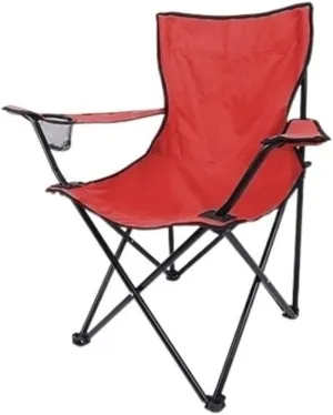Camping Chair Folding Chair Portable Chair Folding Padded Deck Chair Backchair Beach Chair Fishing Chair Portable Lounge Chair Outdoor Armchair with Cup Holder Camping Chairs for Adults