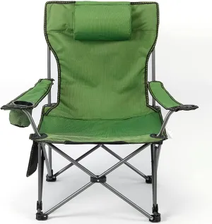Camping Chairs with Foot Rest for Adults, Beach Chairs High Off Ground Reclining, Picnic Chairs Folding, with Cup Holders and Side Pocket,E