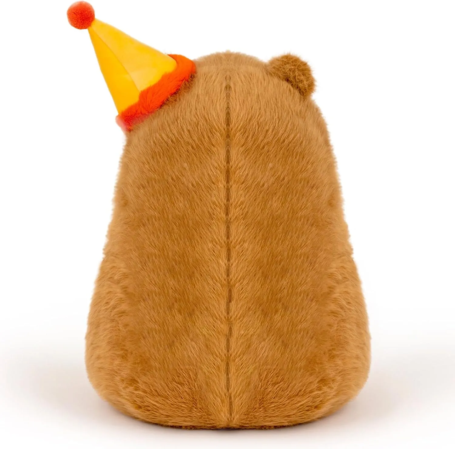 Capybara Plush with Happy Birthday Hat Bow Soft Capibara Stuffed Animal Plushies Toys for Birthday Gifts Party Decoration for Kids Brown 13 inch