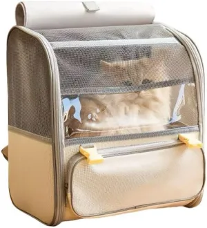 Car Cat Carrier for Hyundai i20 Active 2016-2020, Pet Carrier Travel Bag for Small Medium Cats with Mesh Ventilation, Breathable Foldable for Airplane, Car, Vet Visits,Grey