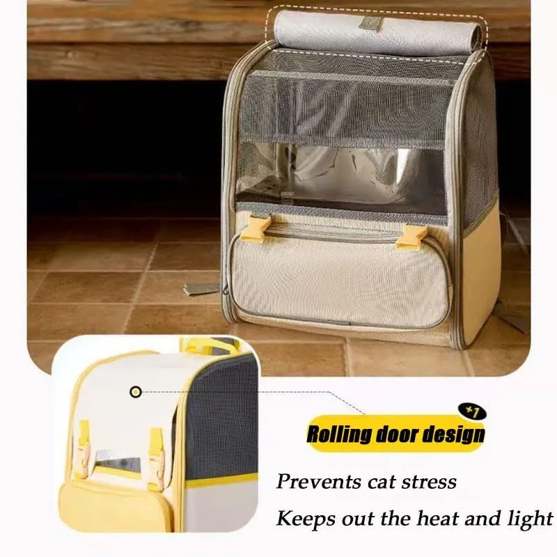 Car Cat Carrier for Hyundai i20 Active 2016-2020, Pet Carrier Travel Bag for Small Medium Cats with Mesh Ventilation, Breathable Foldable for Airplane, Car, Vet Visits,Grey