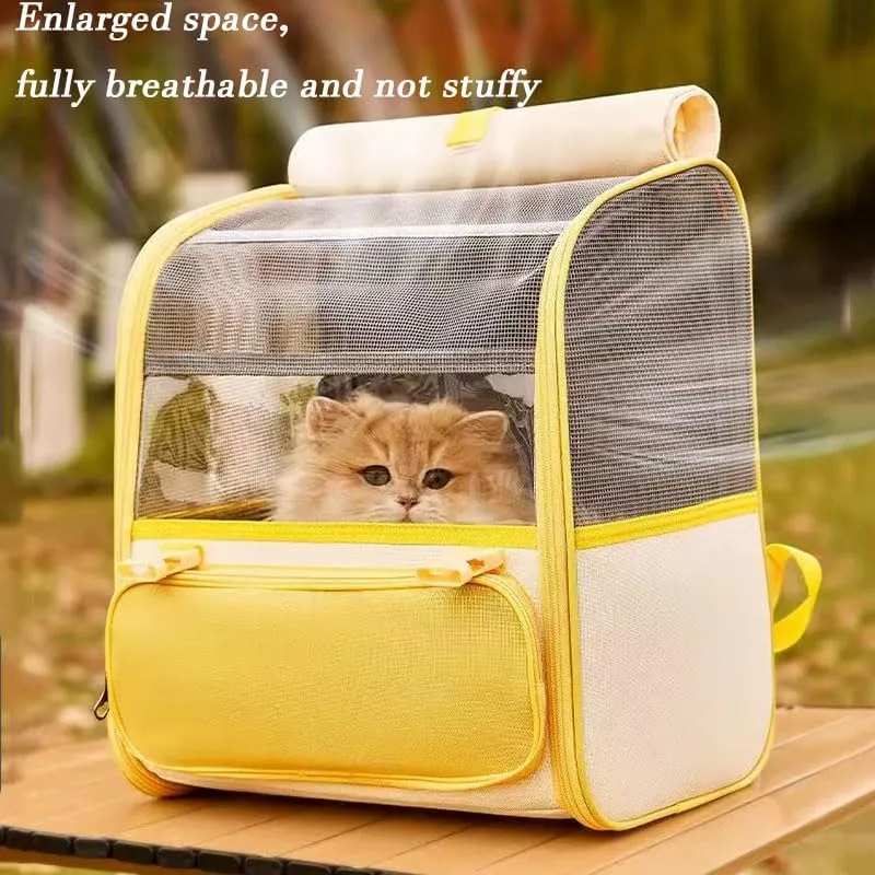 Car Cat Carrier for Hyundai i20 Active 2016-2020, Pet Carrier Travel Bag for Small Medium Cats with Mesh Ventilation, Breathable Foldable for Airplane, Car, Vet Visits,Grey