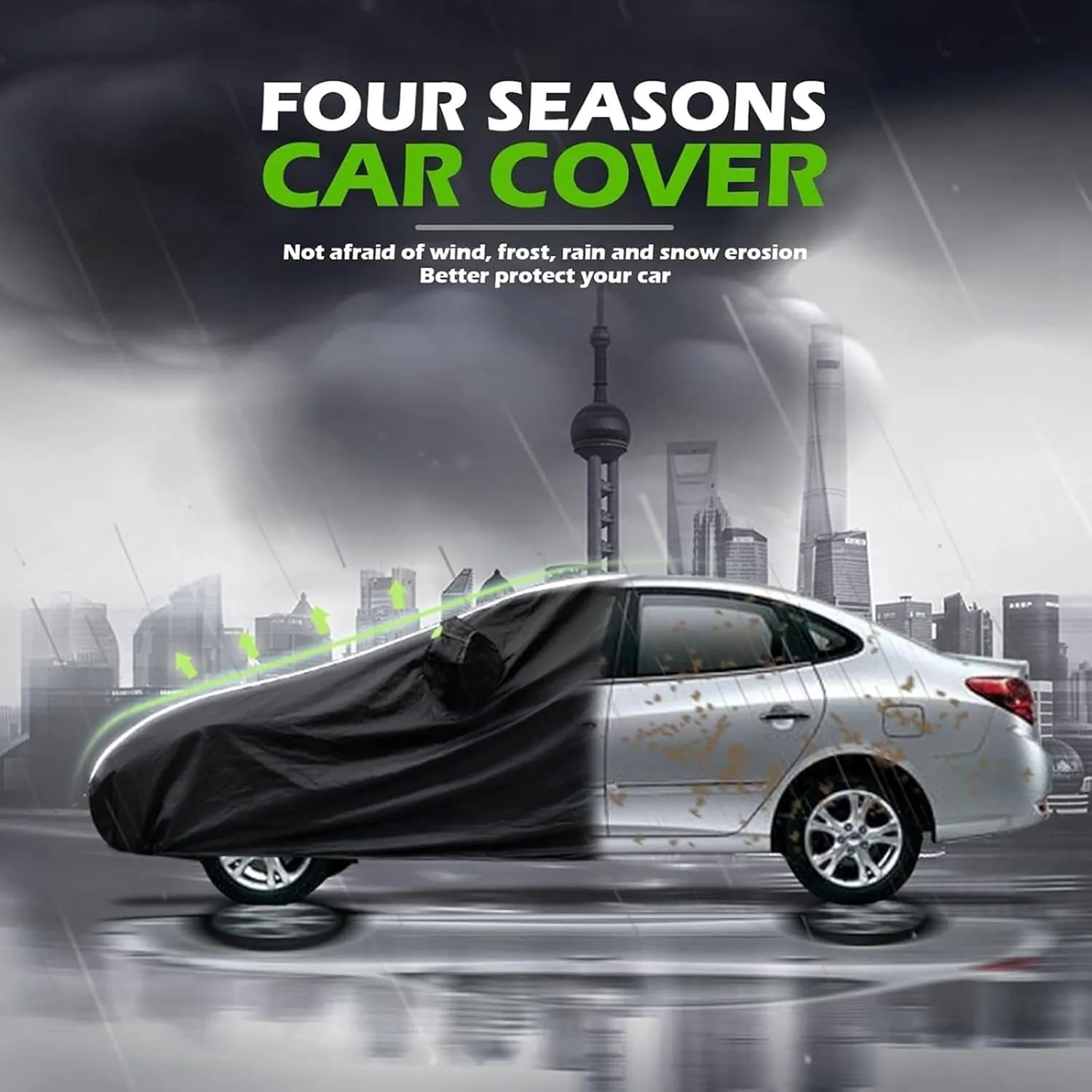 Car Cover for DeTomaso Pantera 1985-1991, Anti-Scratch and dust uv Oxford car Cover for All Season Protector Indoor and Outdoor Full Cover with Zipper