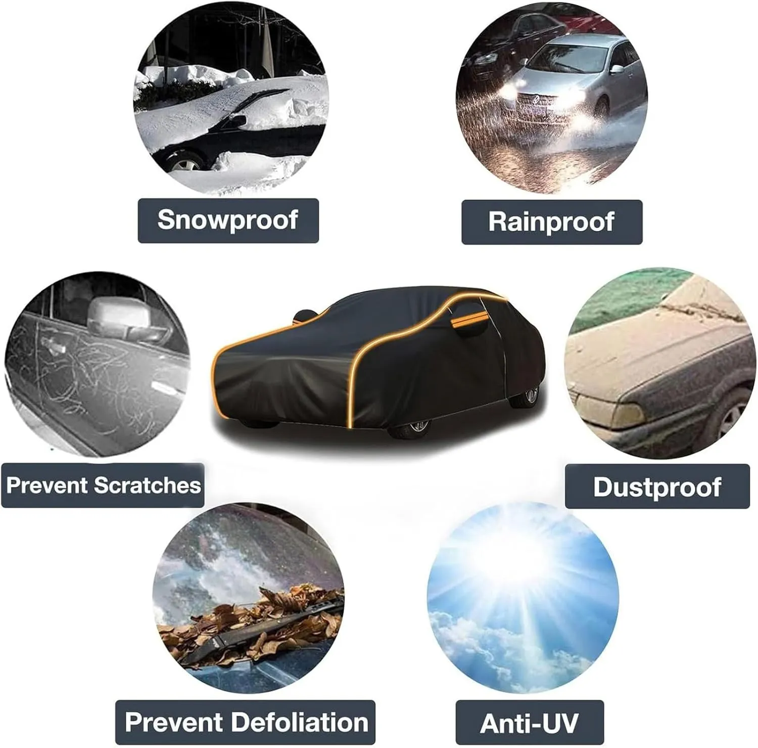 Car Cover for DeTomaso Pantera 1985-1991, Anti-Scratch and dust uv Oxford car Cover for All Season Protector Indoor and Outdoor Full Cover with Zipper