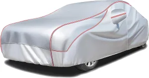 Car Cover Outdoor for DeTomaso Pantera 1985-1991,Thick Oxford Cloth Car Covers Anti-Hail Scratch Waterproof and Breathable,Car Tarpaulin with Side Zippers and Reflective Strips